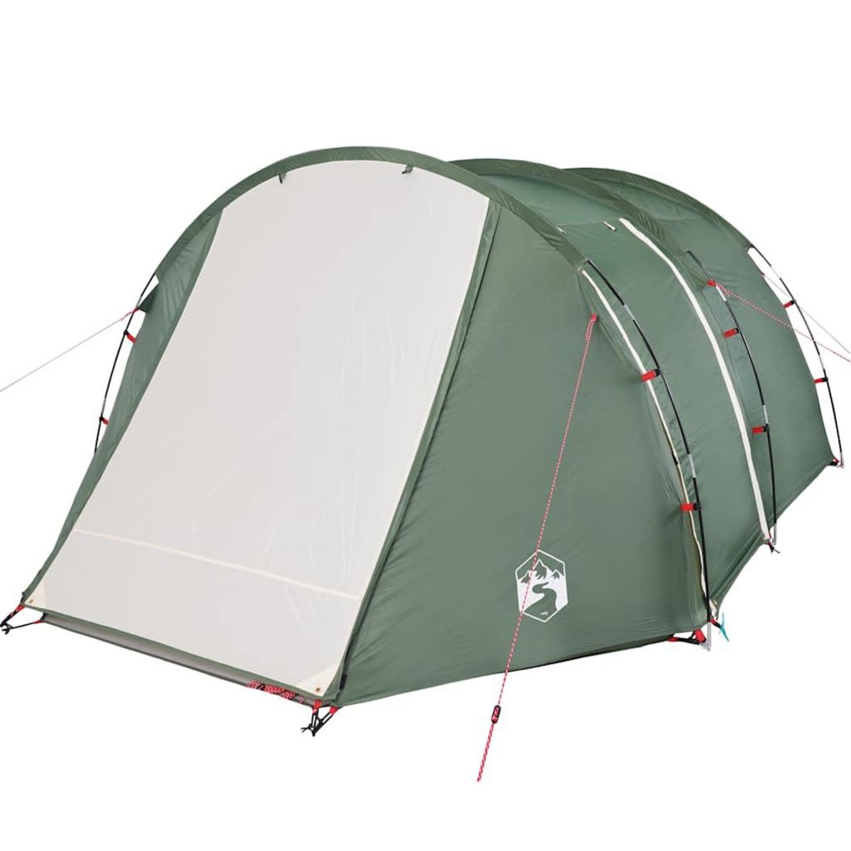 VIDAXL Tente de camping tunnel 4 personnes vert impermeable