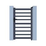 Habitat et Jardin Portillon aluminium ajouré  Marius  - 100 x 180 cm - Gris