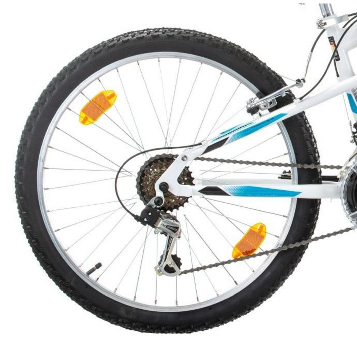 BACHINI Vélo enfant - VTT 24''  - Modèle Tout Suspendu avec transmission complète Shimano pour enfant de taille comprise entre 1.35 et 1.60m + Garde Boues offerts !