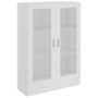 Voir la diapositive 2 : VIDAXL Armoire a vitrine Blanc 82,5x30,5x115 cm Bois d'ingenierie