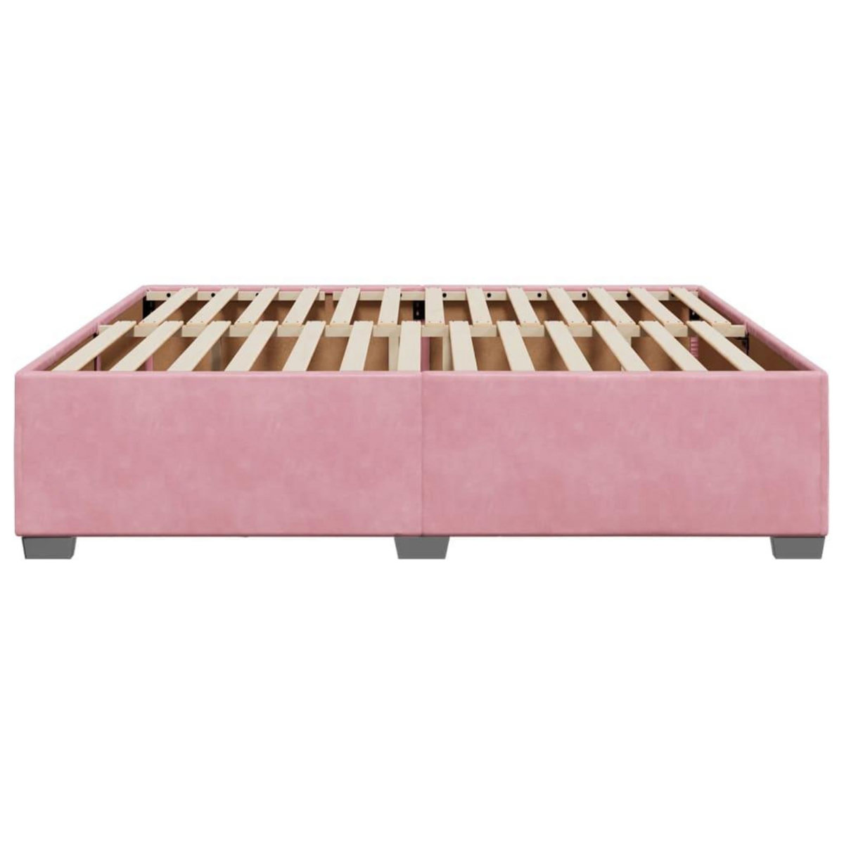 VIDAXL Cadre de lit sans matelas rose 180x200 cm velours