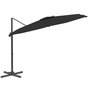 Voir la diapositive 5 : VIDAXL Parasol cantilever a LED Noir 400x300 cm