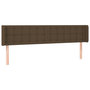 Voir la diapositive 2 : VIDAXL Tete de lit avec oreilles Marron Fonce 183x16x78/88 cm Tissu