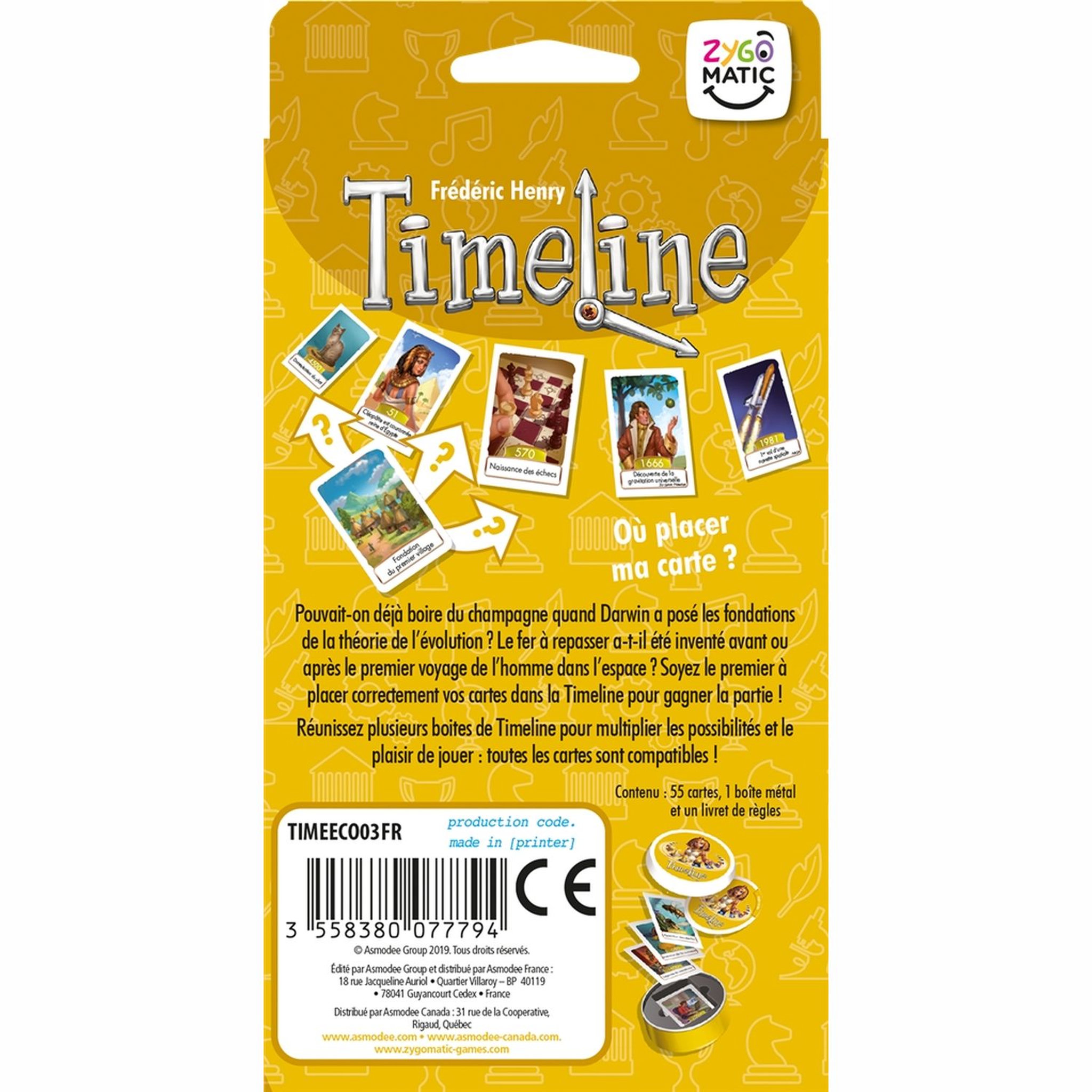 Voir la diapositive 3 : ASMODEE Timeline classique