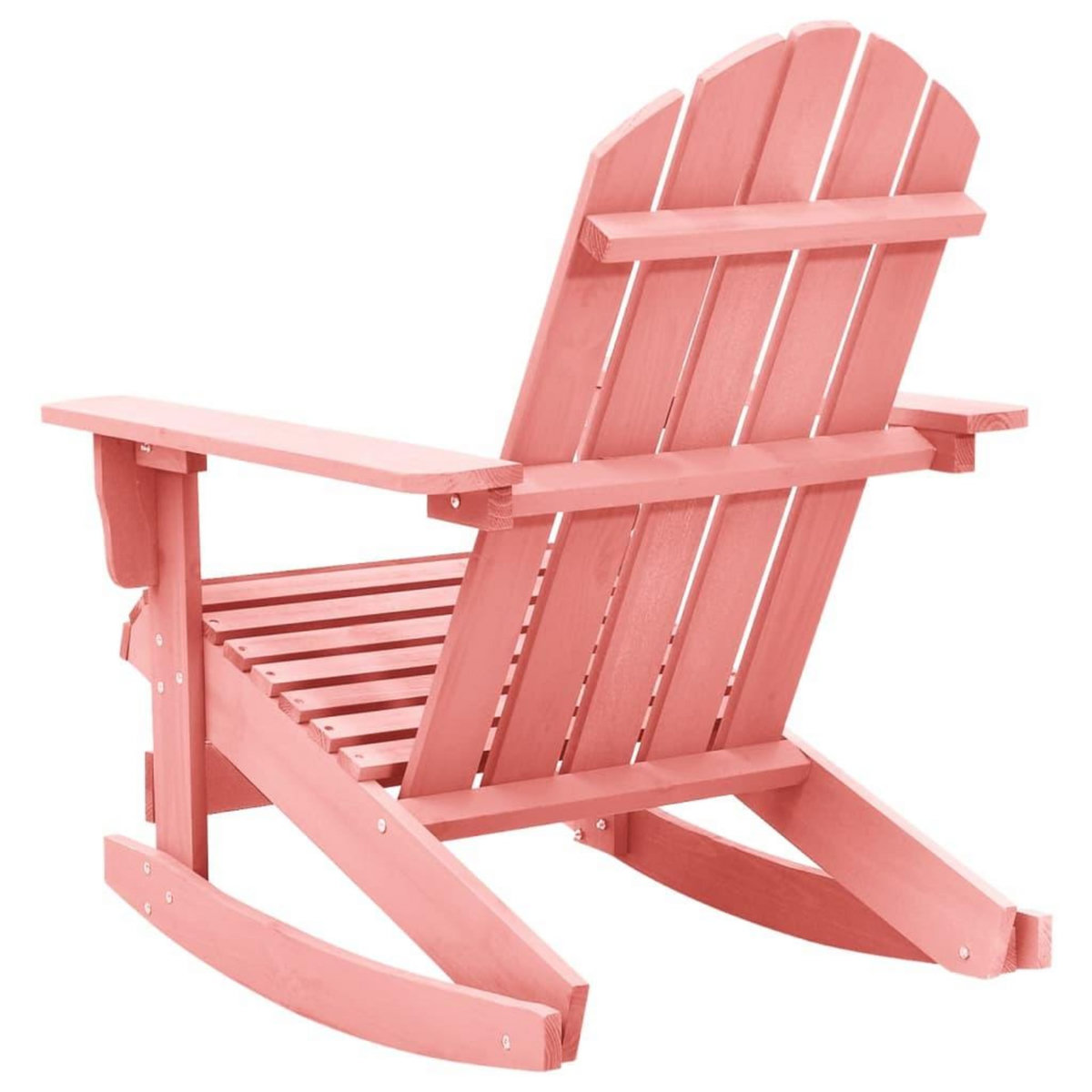 VIDAXL Chaise a bascule de jardin Adirondack bois de sapin massif rose