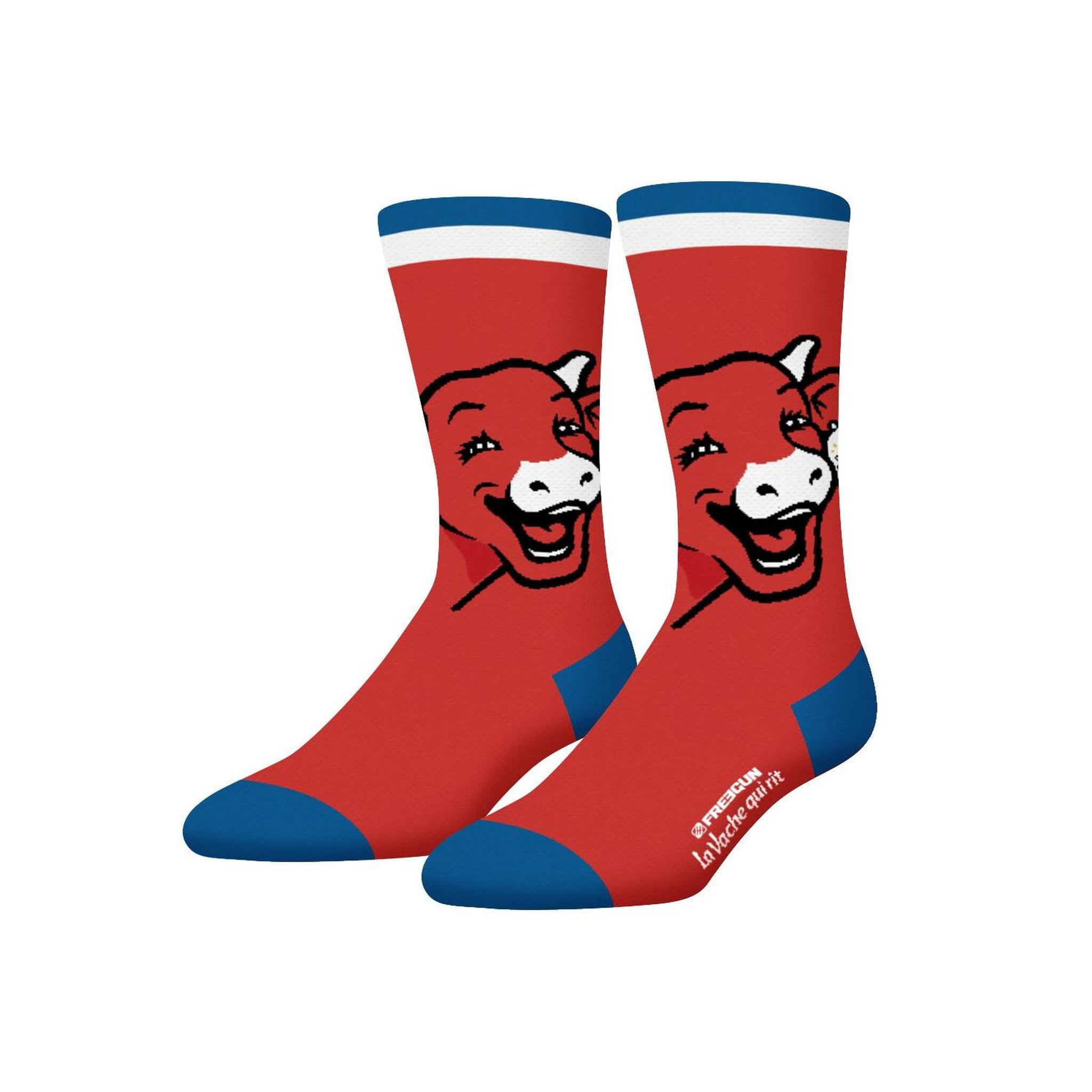 Voir la diapositive 3 : FREEGUN Lot de 4 paires de chaussettes homme La vache qui rit