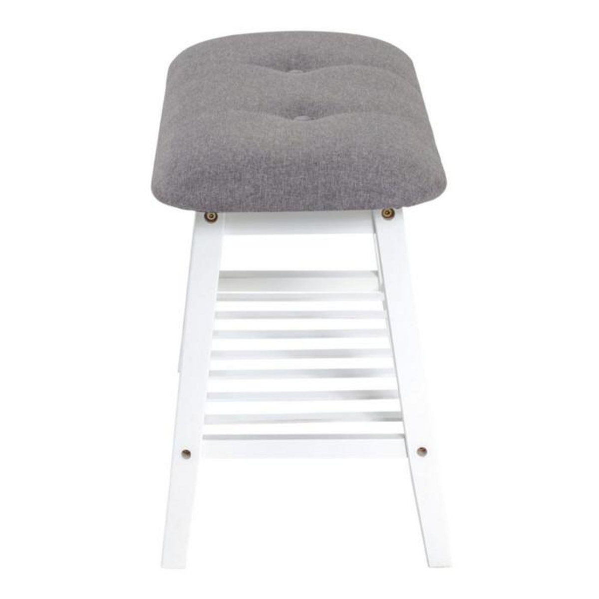 Paris Prix Range-Chaussures & Banc  Bambou  60cm Blanc