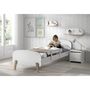 Voir la diapositive 5 : Paris Prix Pack - Lit Enfant, Barrière & Chevet  Kiddy  90x200cm Blanc