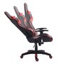 IDIMEX Chaise de bureau GAMING fauteuil ergonomique avec coussins, siège style racing racer gamer chair, revêtement synthétique noir/rouge