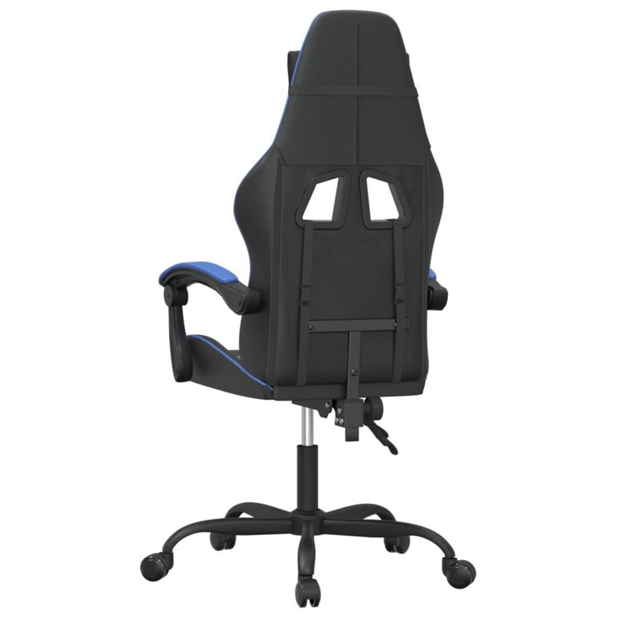 VIDAXL Chaise de jeu Noir et bleu Similicuir