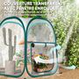 Voir la diapositive 6 : OUTSUNNY Mini serre de jardin pop up avec sac de transport - porte zippée enroulable - dim. 70 x 70 x 80 cm - PVC transparent vert