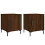 Voir la diapositive 2 : VIDAXL Tables de chevet 2pcs chene marron 40x40x50cm bois d'ingenierie