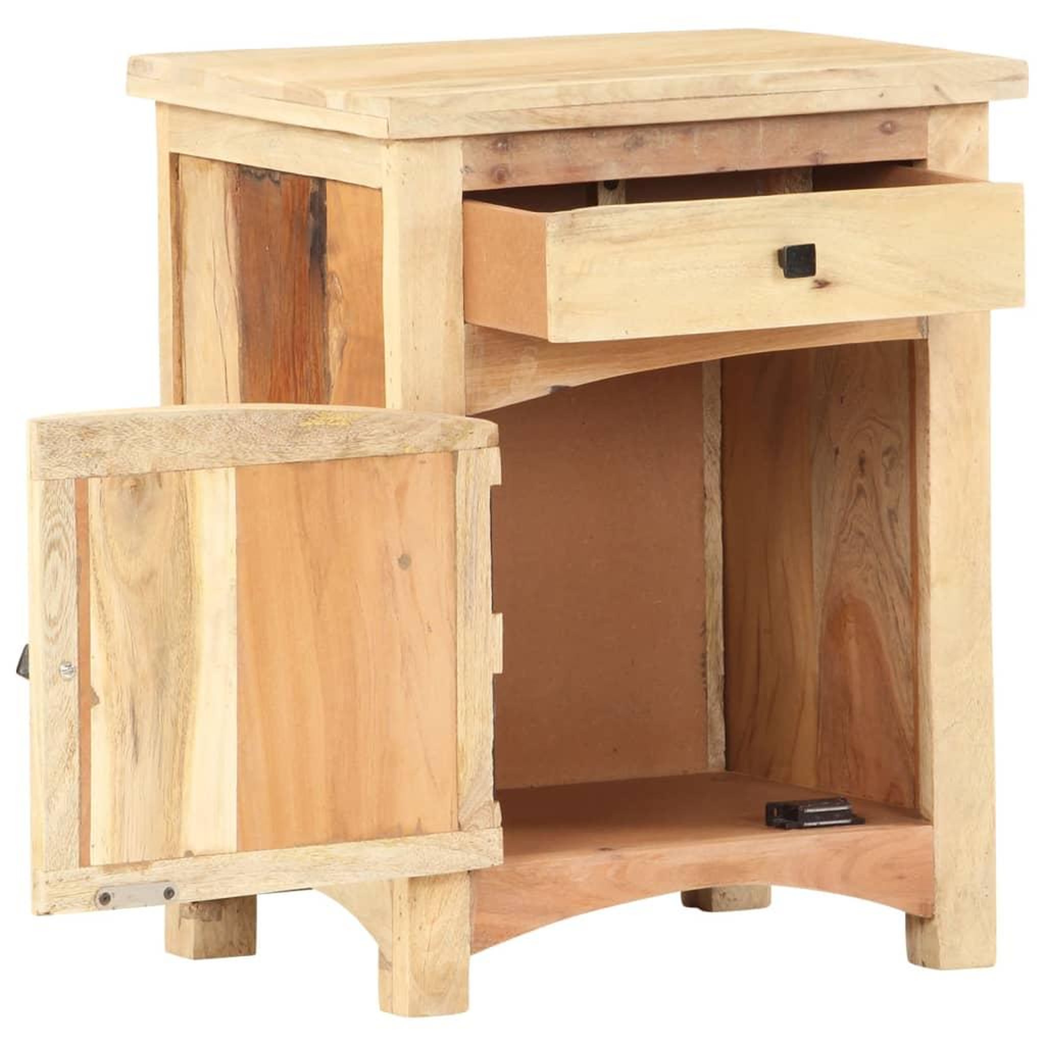 Voir la diapositive 3 : VIDAXL Table de chevet 40 x 30 x 50 cm Bois de recuperation massif