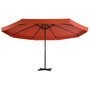 Voir la diapositive 2 : VIDAXL Parasol d'exterieur avec mat en aluminium 500 cm terre cuite