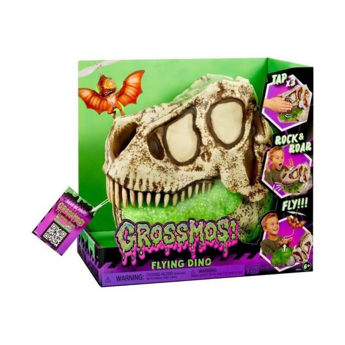 L.O.L. SURPRISE! GrossMos Flying - Découvre ton dinosaure volant - Orange - 3 modeles a collectioner