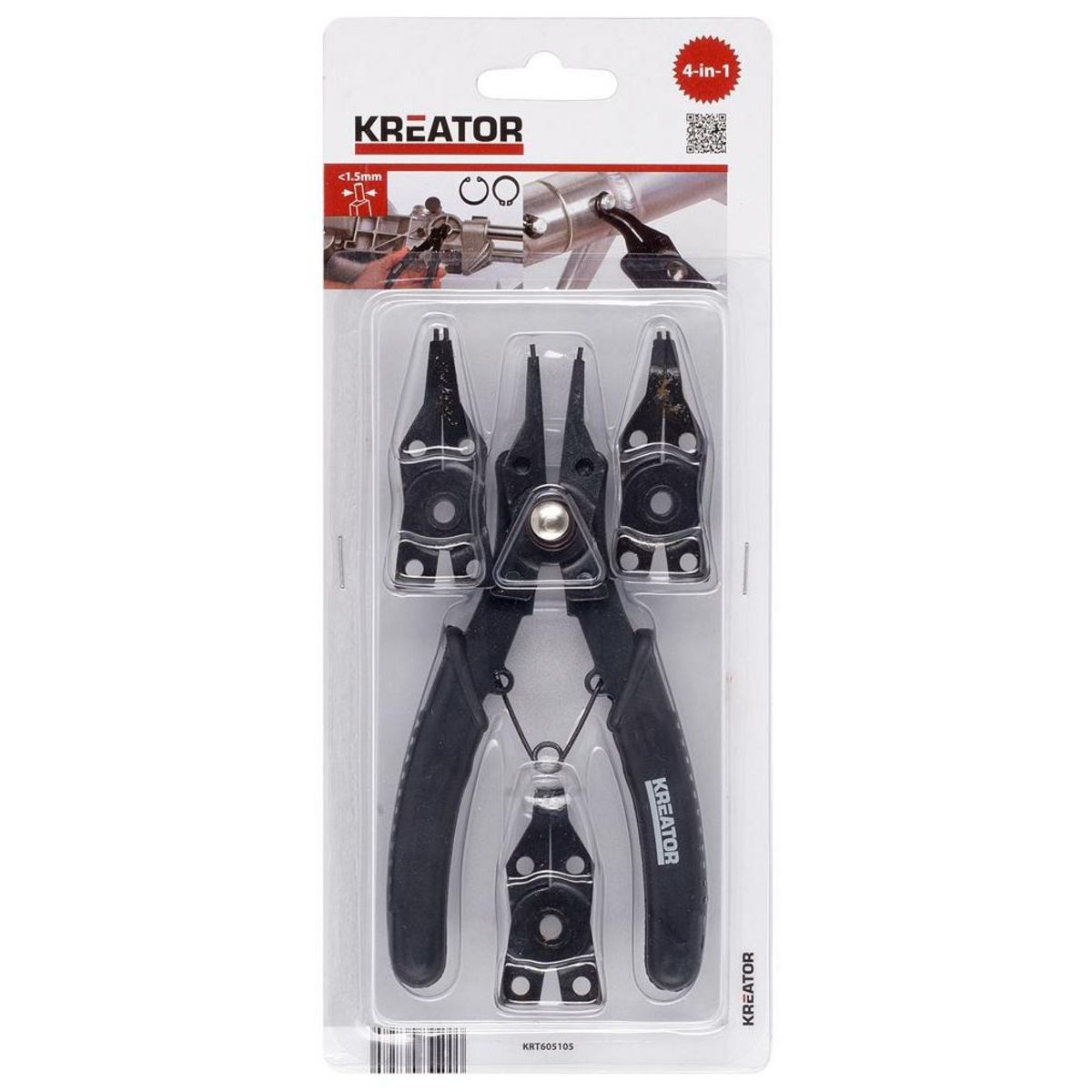 KREATOR Pince à circlips 4 en 1 Kreator