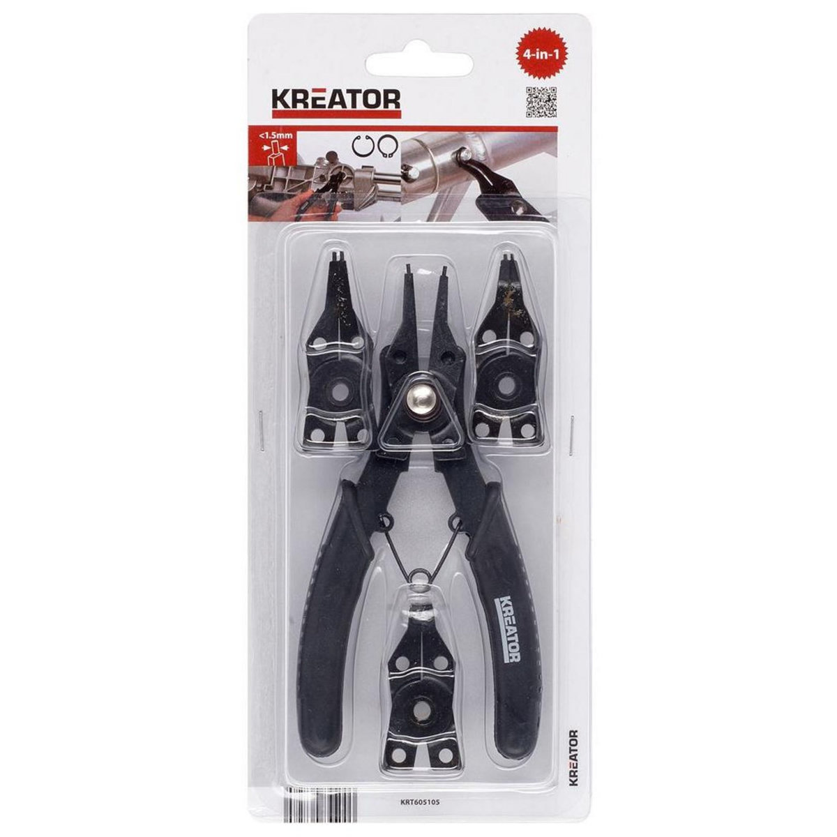 KREATOR Pince à circlips 4 en 1 Kreator