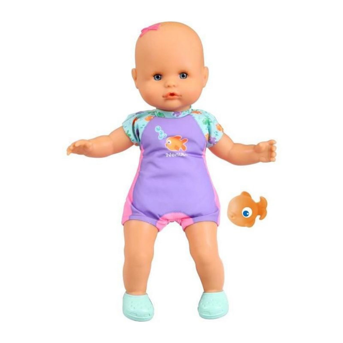 GPTOYS Poupon et son poisson - GPTOYS - NENUCO - Mon premier bain - NFN88 - 35 cm - Des 10 mois
