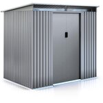 Habitat et Jardin Abri de jardin métal toit plat  Texas  - 4,72 m² - Gris