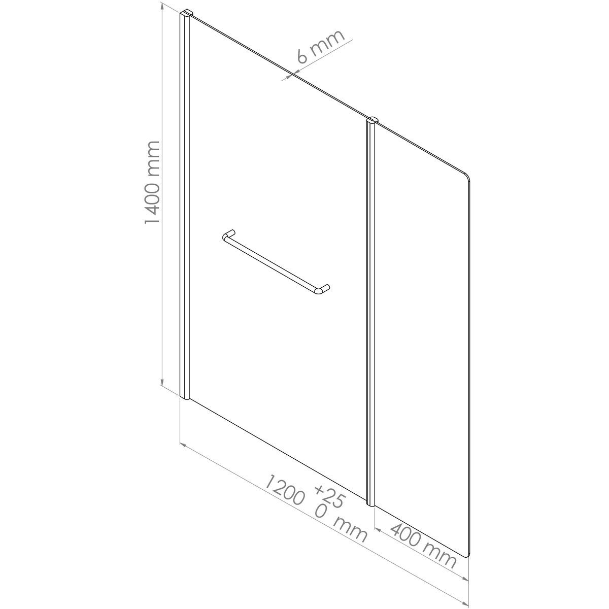 ONDEE PONGO Pare-baignoire 120x140
