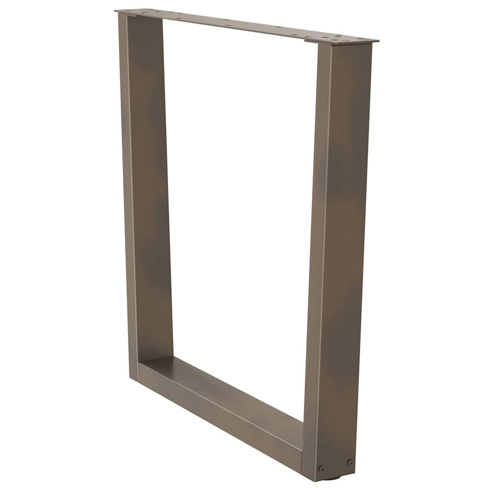 Voir la diapositive 4 : VIDAXL Pieds de table a manger forme de U 2 pcs 90x(72-73,3) cm acier