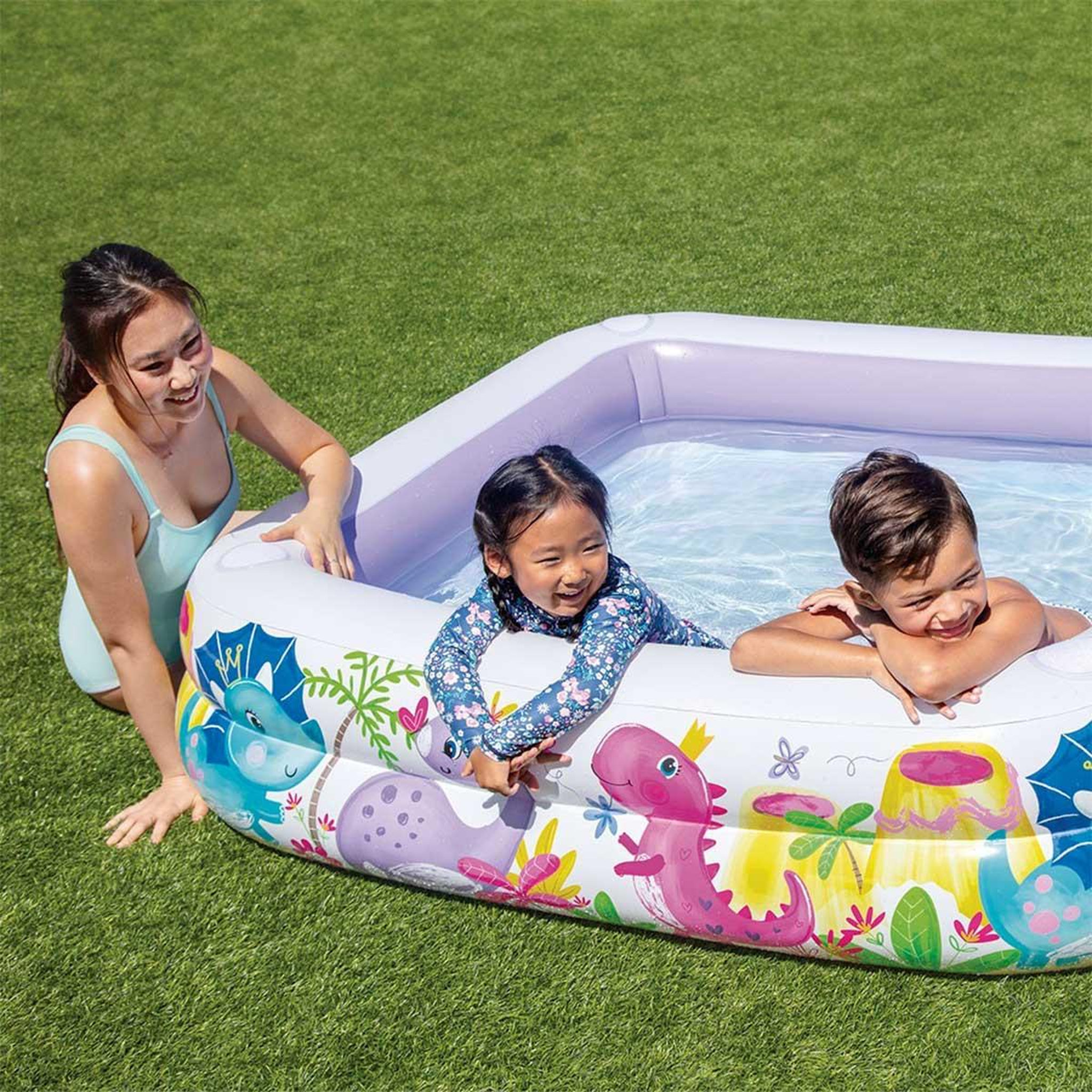 Voir la diapositive 5 : INTEX Piscine gonflable  pare-soleil' 157cm violet