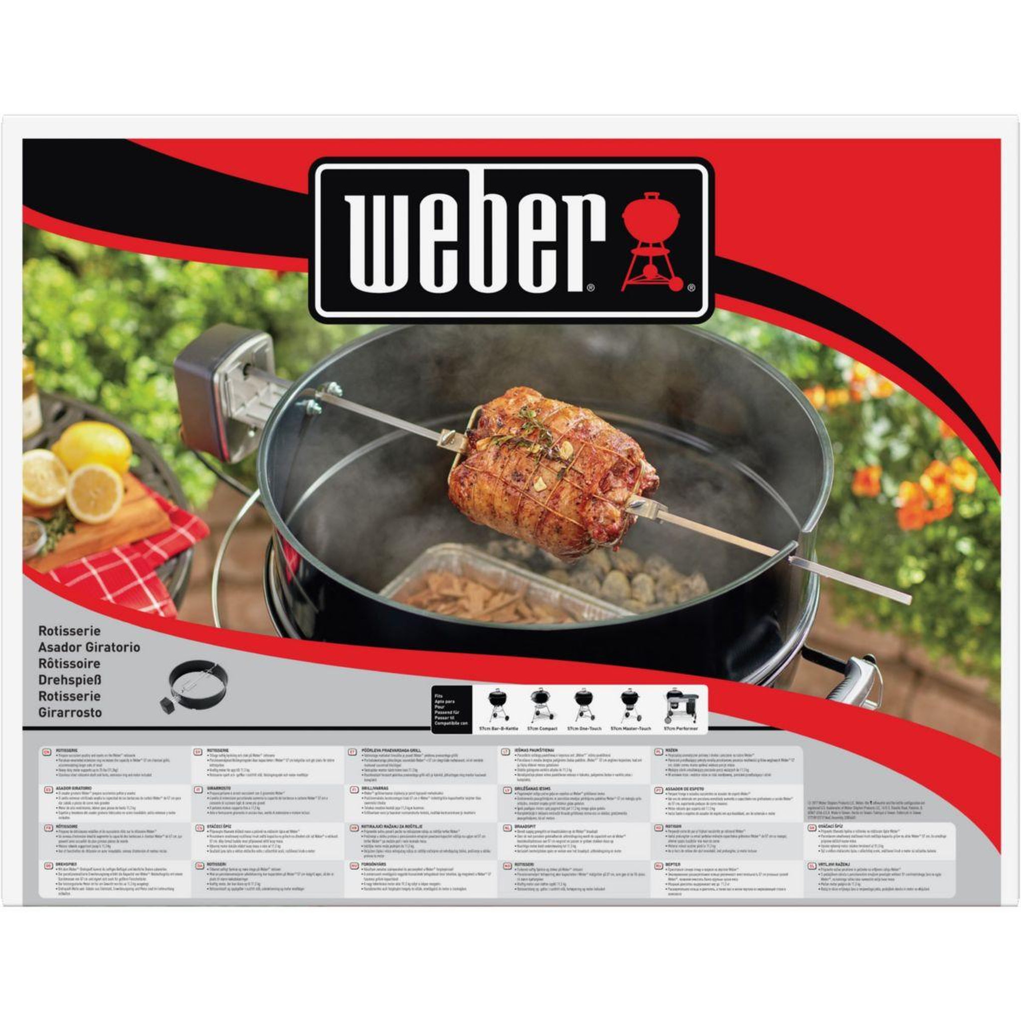 Voir la diapositive 2 : Weber Tourne broche barbecue pour bbq charbon 57cm