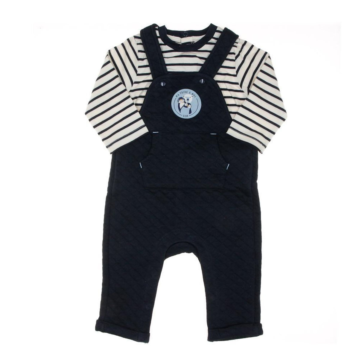 ELLE EST OU LA MER Salopette + T Shirt /Blanc EOM Egisot