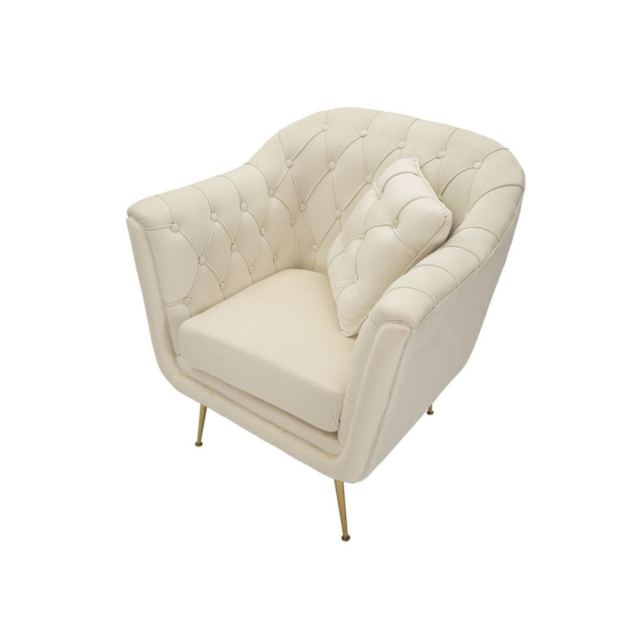 Voir la diapositive 5 : Paris Prix Fauteuil design  budapest  88cm crème