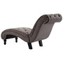 Voir la diapositive 4 : VIDAXL Chaise longue Velours Gris