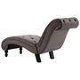 Voir la diapositive 4 : VIDAXL Chaise longue Velours Gris