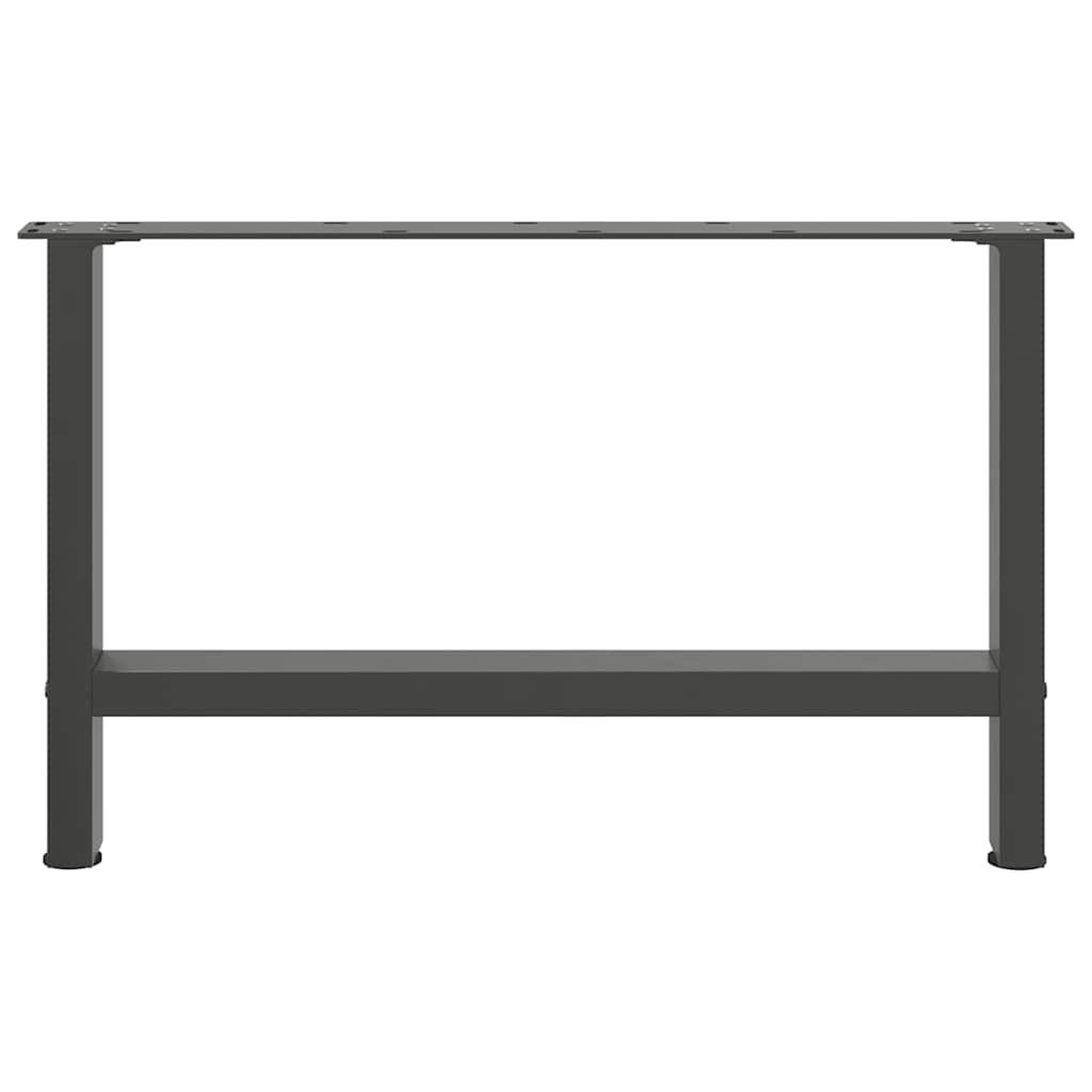 Voir la diapositive 5 : VIDAXL Pieds de table basse anthracite 2 pcs 70x(42-43) cm acier