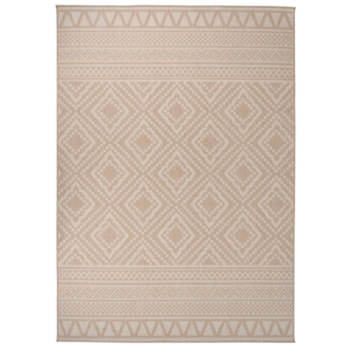 VIDAXL Tapis a tissage plat d'exterieur 120x170 cm Rayures brunes