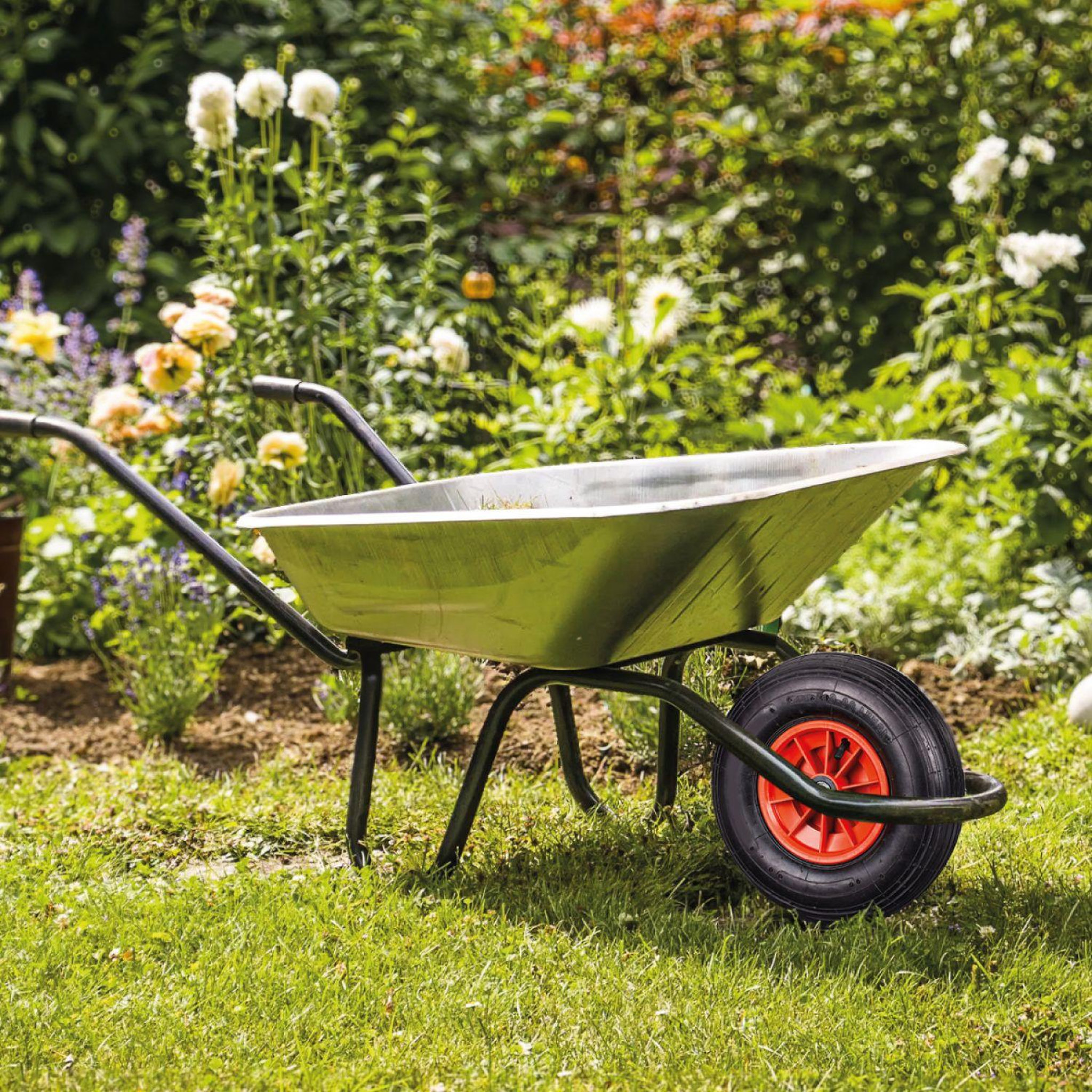 Voir la diapositive 4 : LINXOR Roue gonflable pour brouette - 30 x 8.5 cm - Axe 20 mm