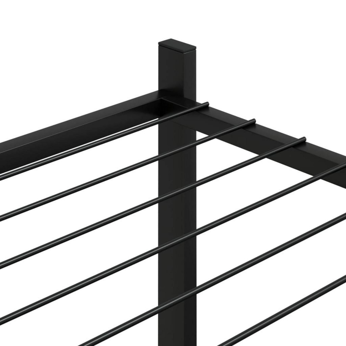 VIDAXL Jardiniere avec roues 83x25x63,5 cm Noir Fer