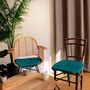 Voir la diapositive 2 : Paris Prix Galette de Chaise Uni  Basic  40x40cm Emeraude