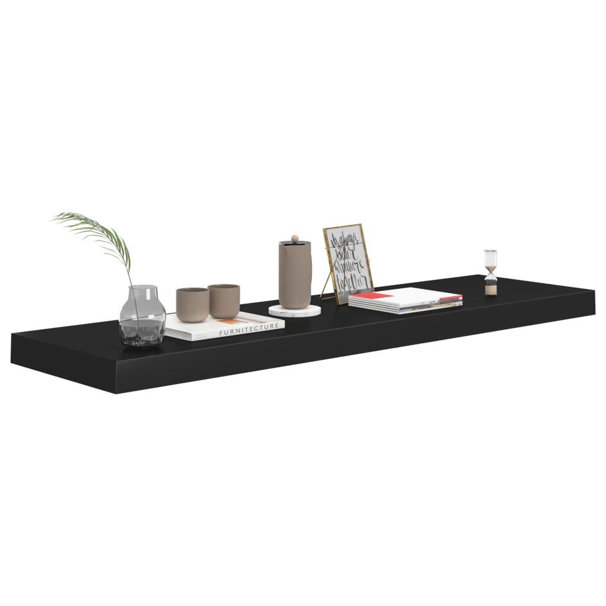 Voir la diapositive 3 : VIDAXL Etagere murale flottante noir 90x23,5x3,8 cm MDF