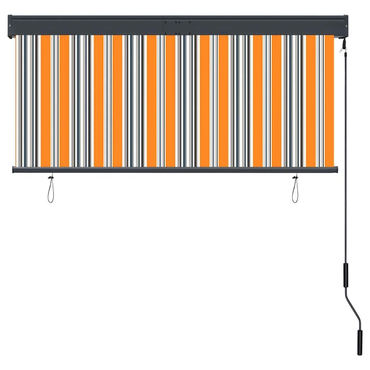 VIDAXL Store roulant d'exterieur 140x250 cm Jaune et bleu
