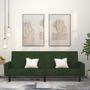 Voir la diapositive 1 : VIDAXL Canape-lit a 2 places vert fonce velours