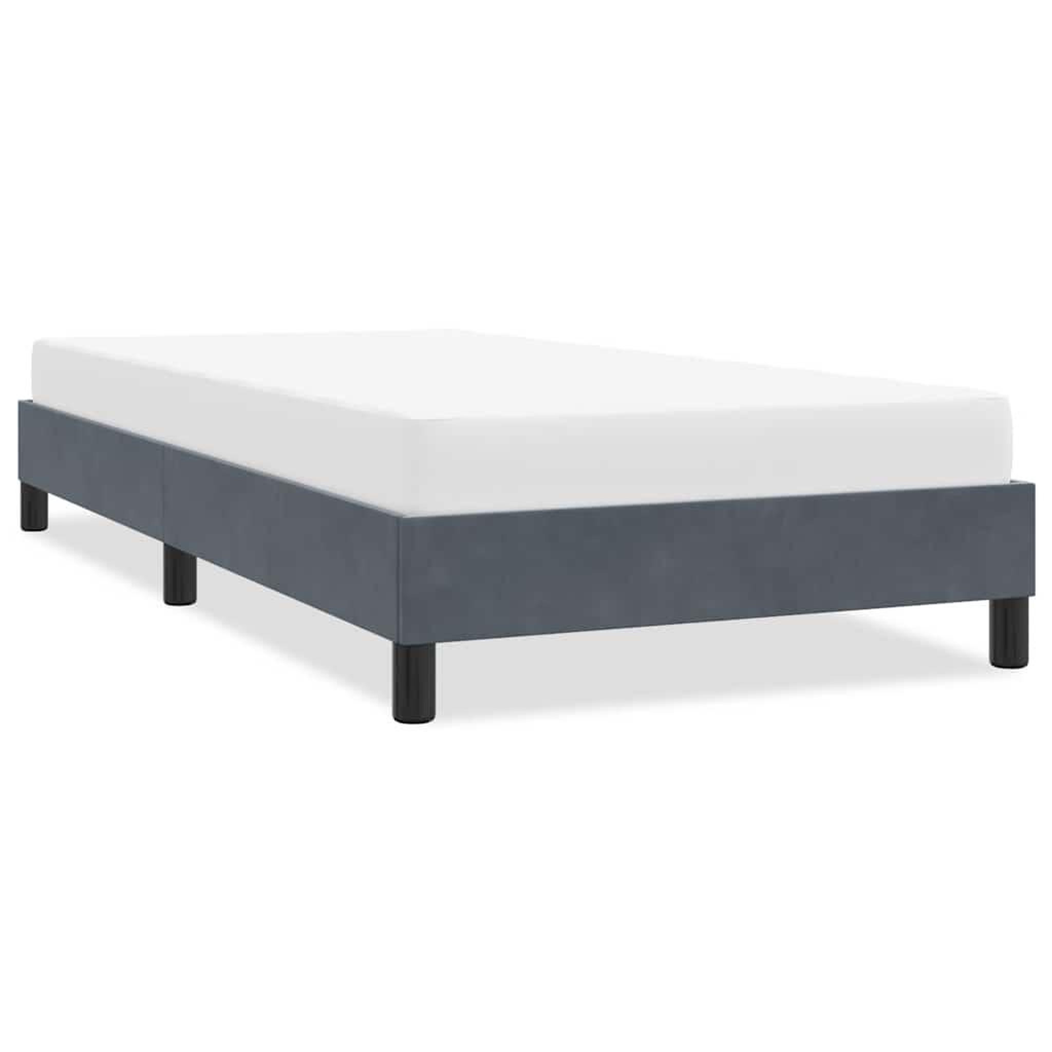VIDAXL Cadre de lit sans matelas gris fonce 100x220 cm velours