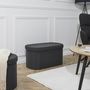 Voir la diapositive 2 : The Home Deco Factory Banc coffre de rangement pliable - Noir