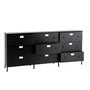 Voir la diapositive 3 : Paris Prix Meuble de Rangement 9 Tiroirs  Cade  175cm Noir