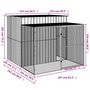 Voir la diapositive 6 : VIDAXL Niche pour chien avec cour gris clair 214x253x181 cm