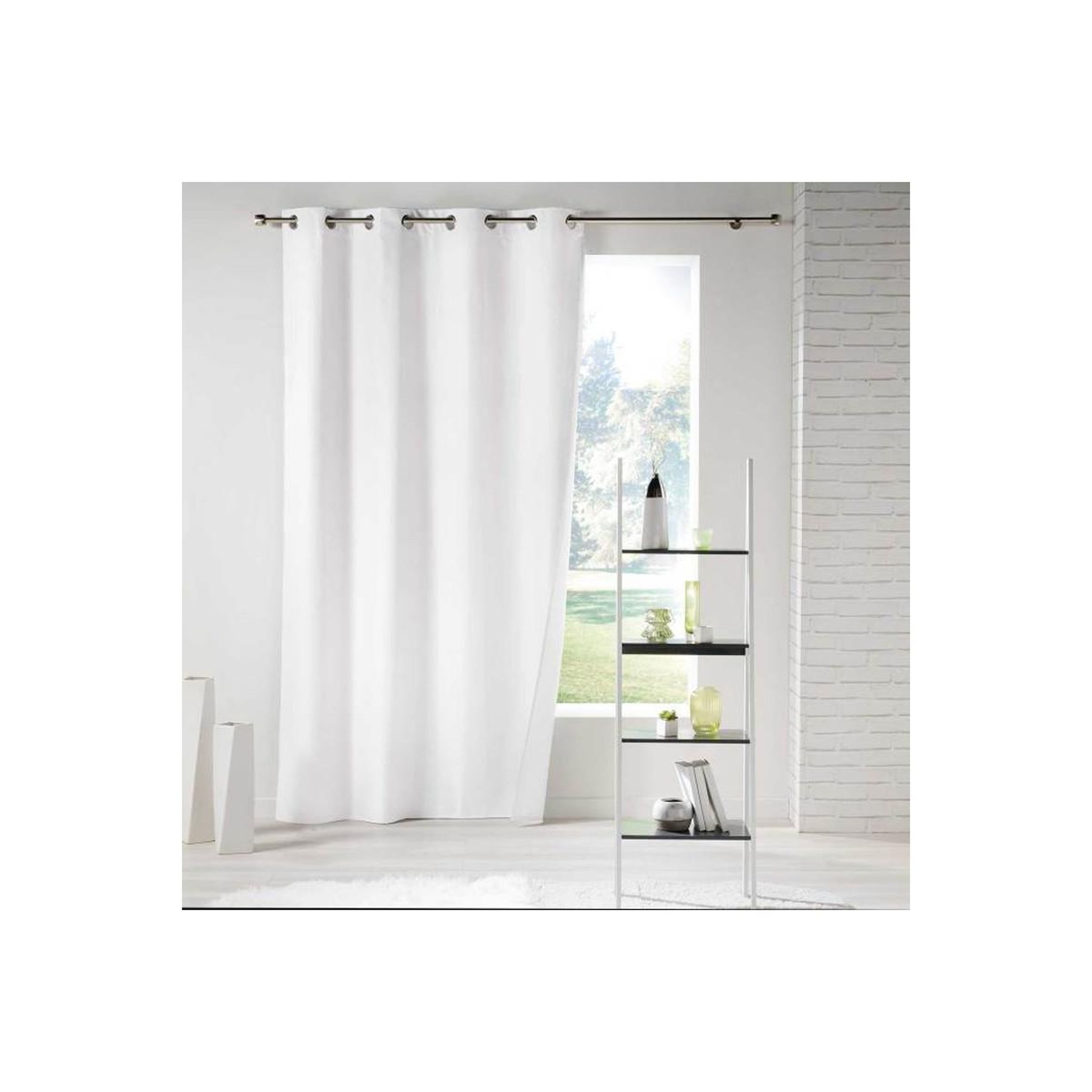 Douceur d'Intérieur Rideau isolant à œillets  icemount  140x260cm blanc