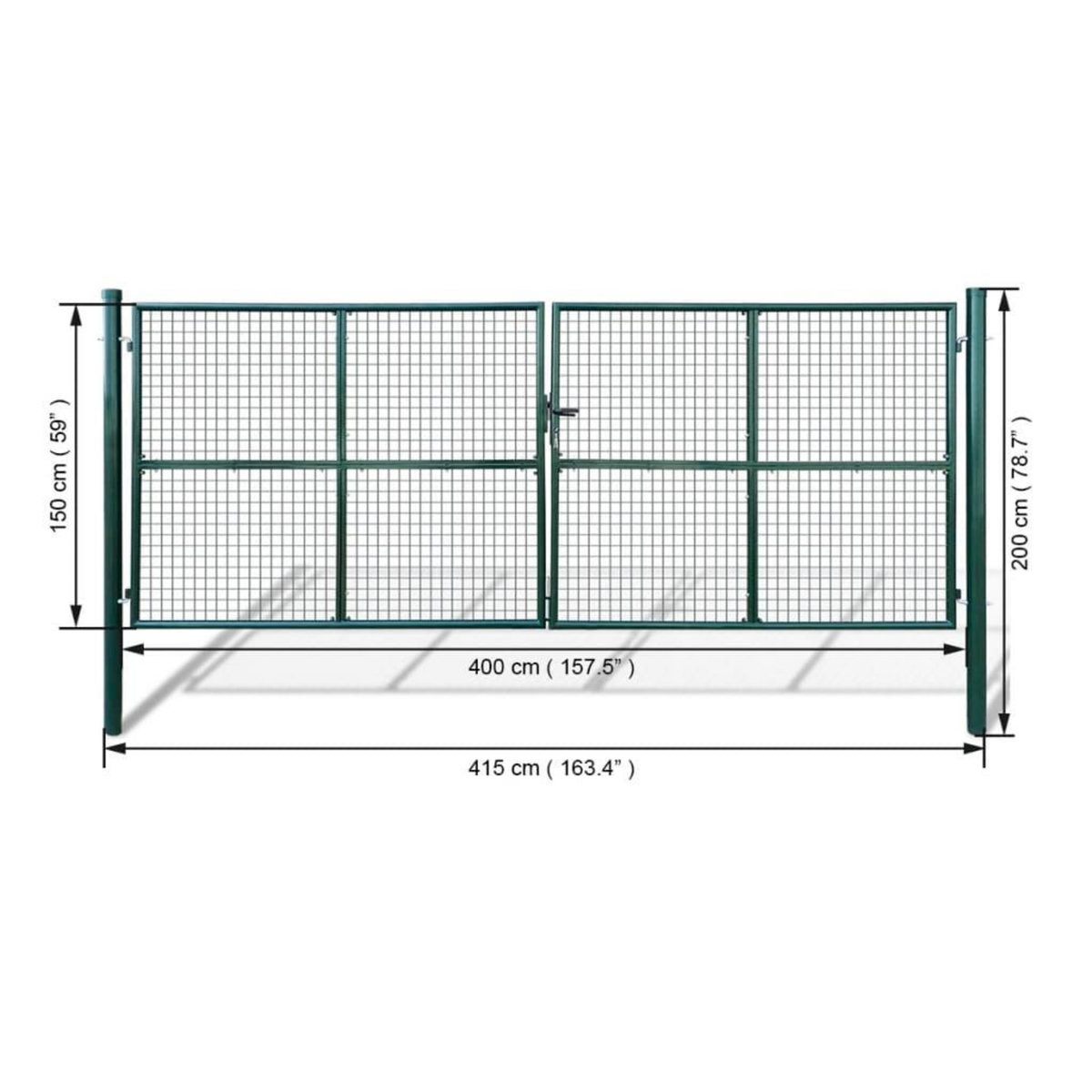 VIDAXL Portillon Maille 415 x 200 cm / 400 x 150 cm