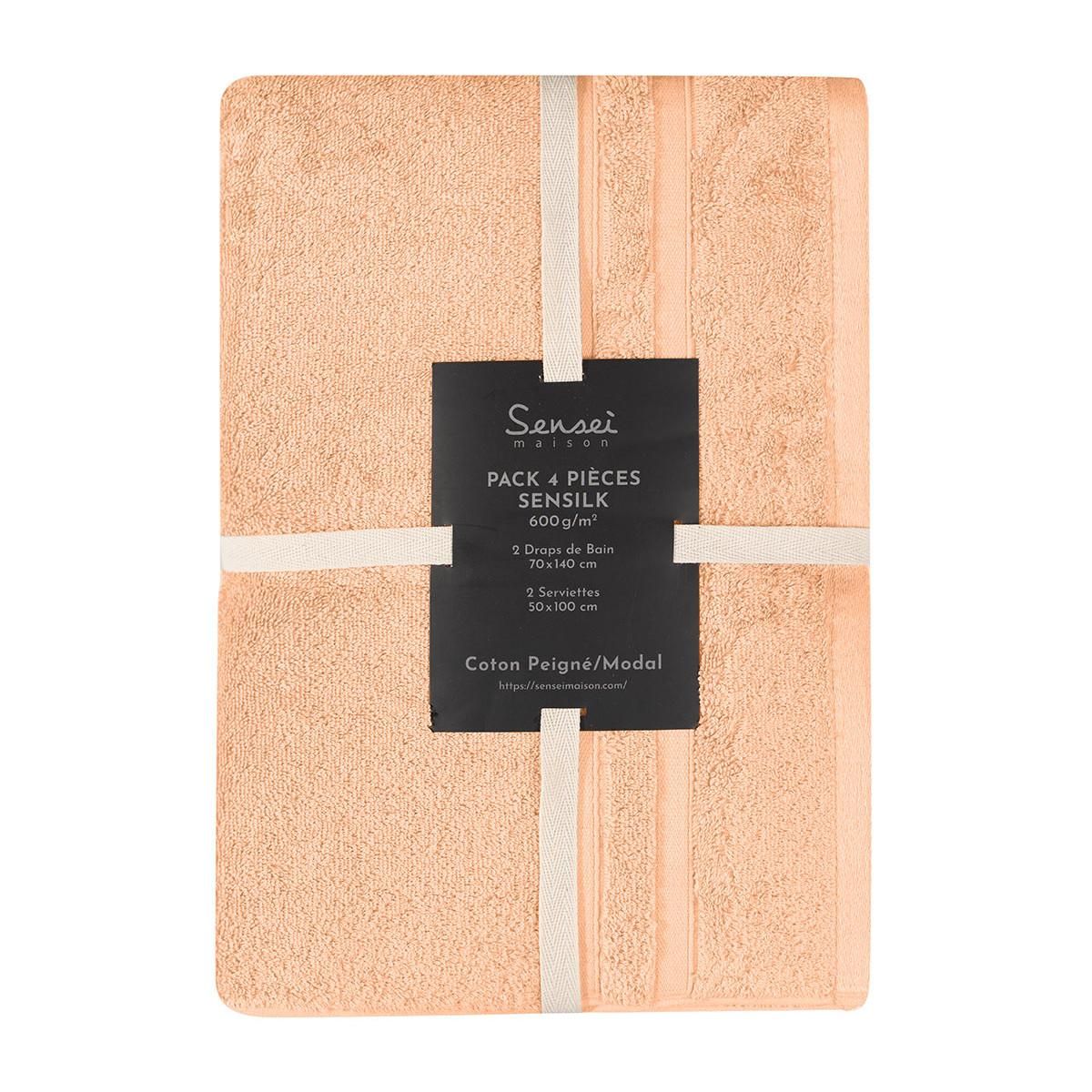 Sensei Maison Ensemble de bain 4 pièces 600 g/m² SENSILK