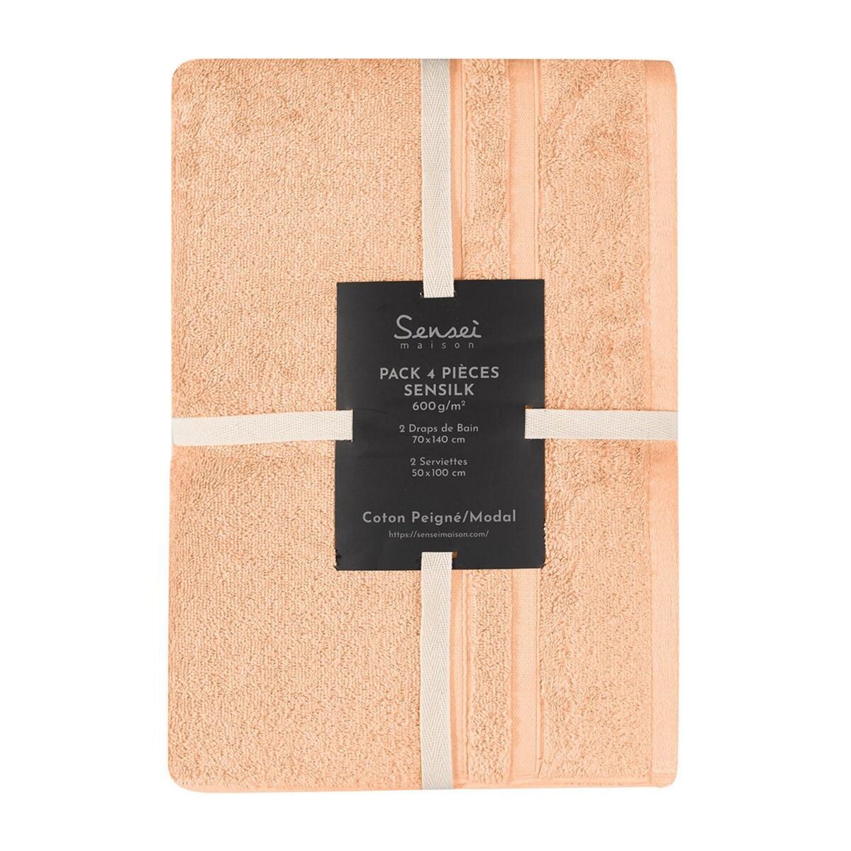 Sensei Maison Ensemble de bain 4 pièces 600 g/m² SENSILK