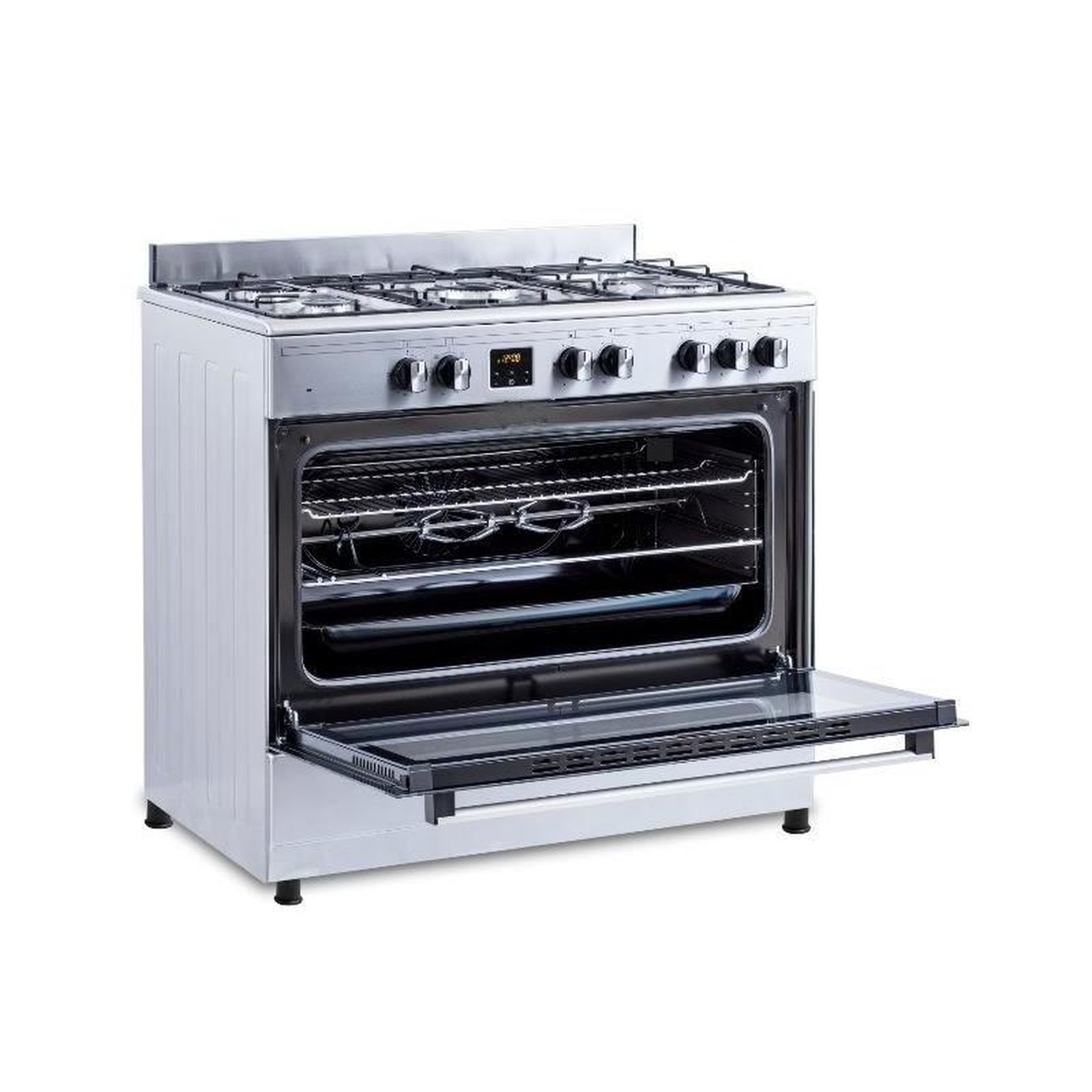 Voir la diapositive 6 : CONTINENTAL EDISON Cuisinière piano four multifonction catalyse 95L inox 90cm affichage numérique CONTINENTAL EDISON - CECP9060IXDD