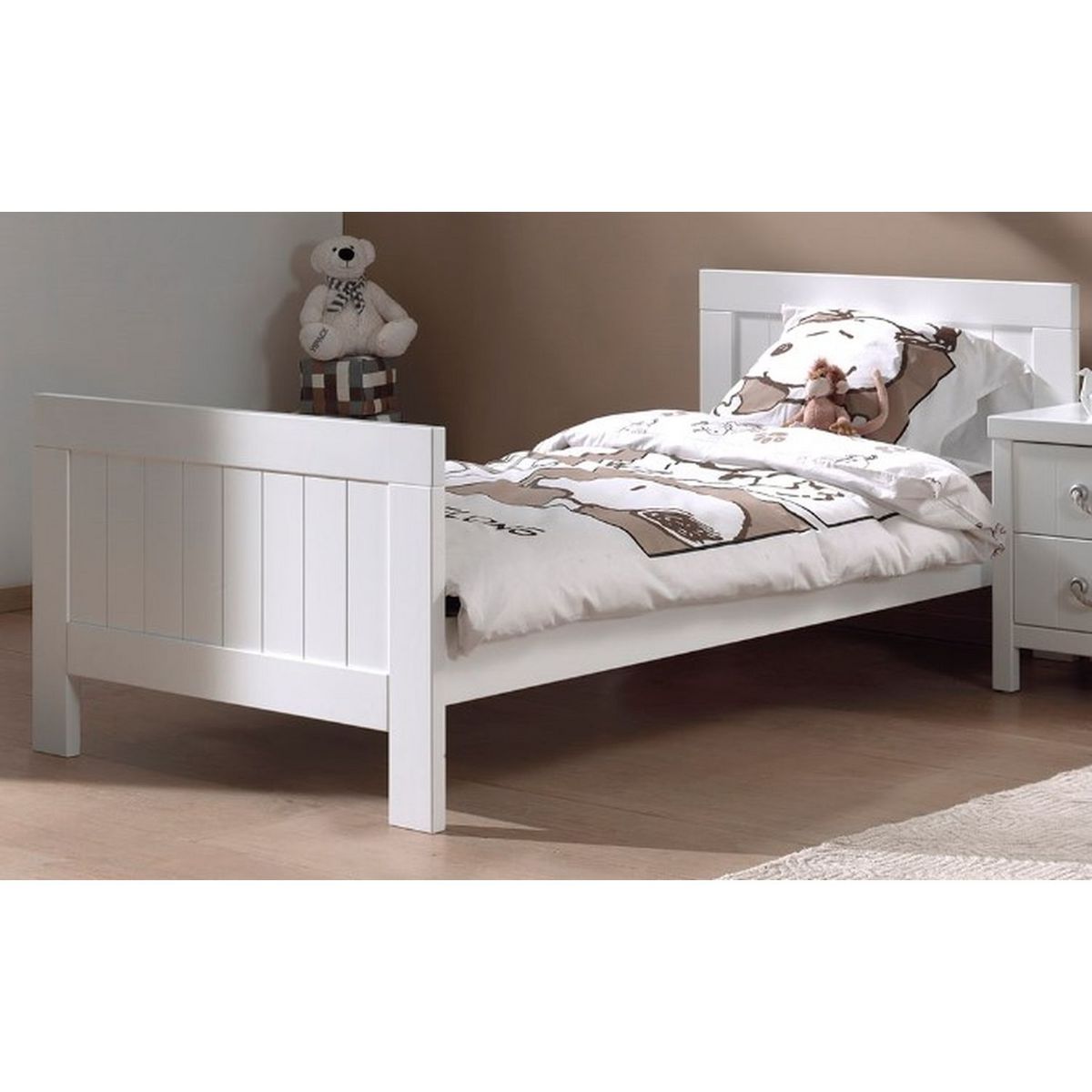 Lit enfant blanc laqué 90x200 cm MARINE