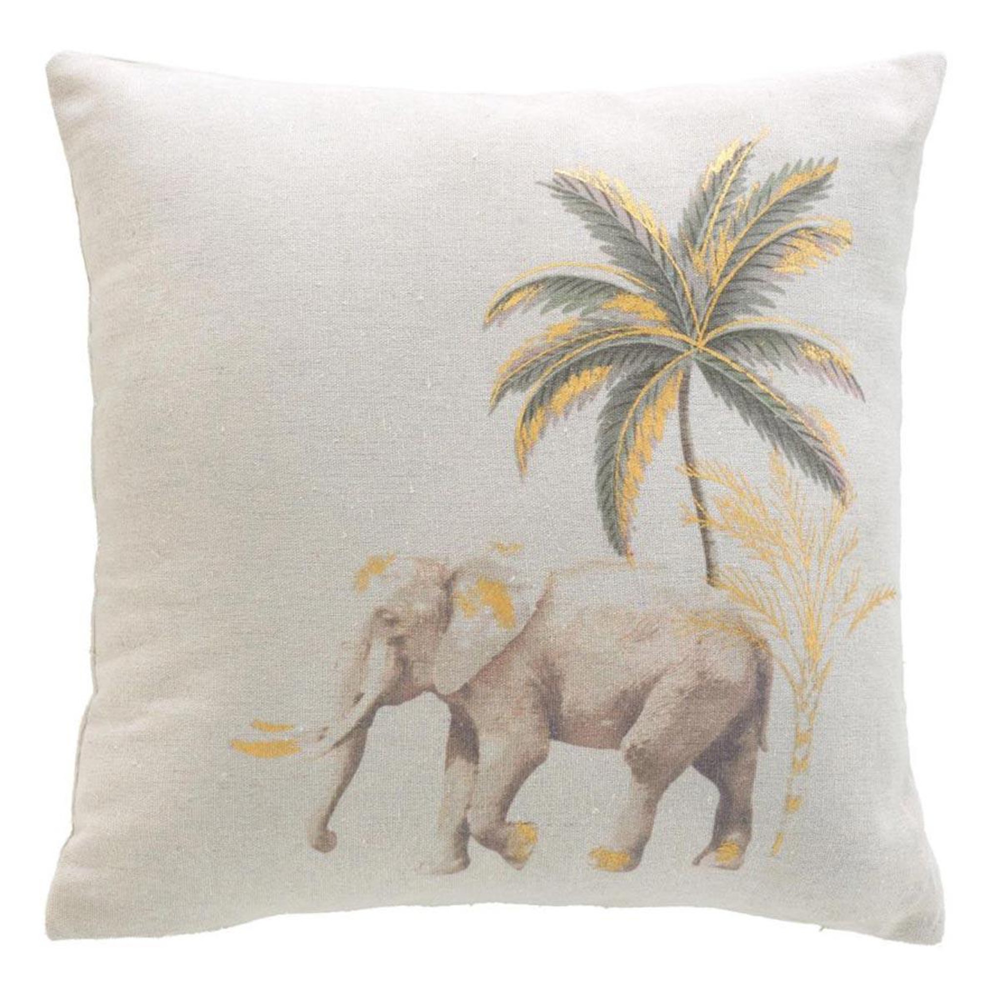 Douceur d'Intérieur Coussin déco imprimé  willo  45x45cm naturel